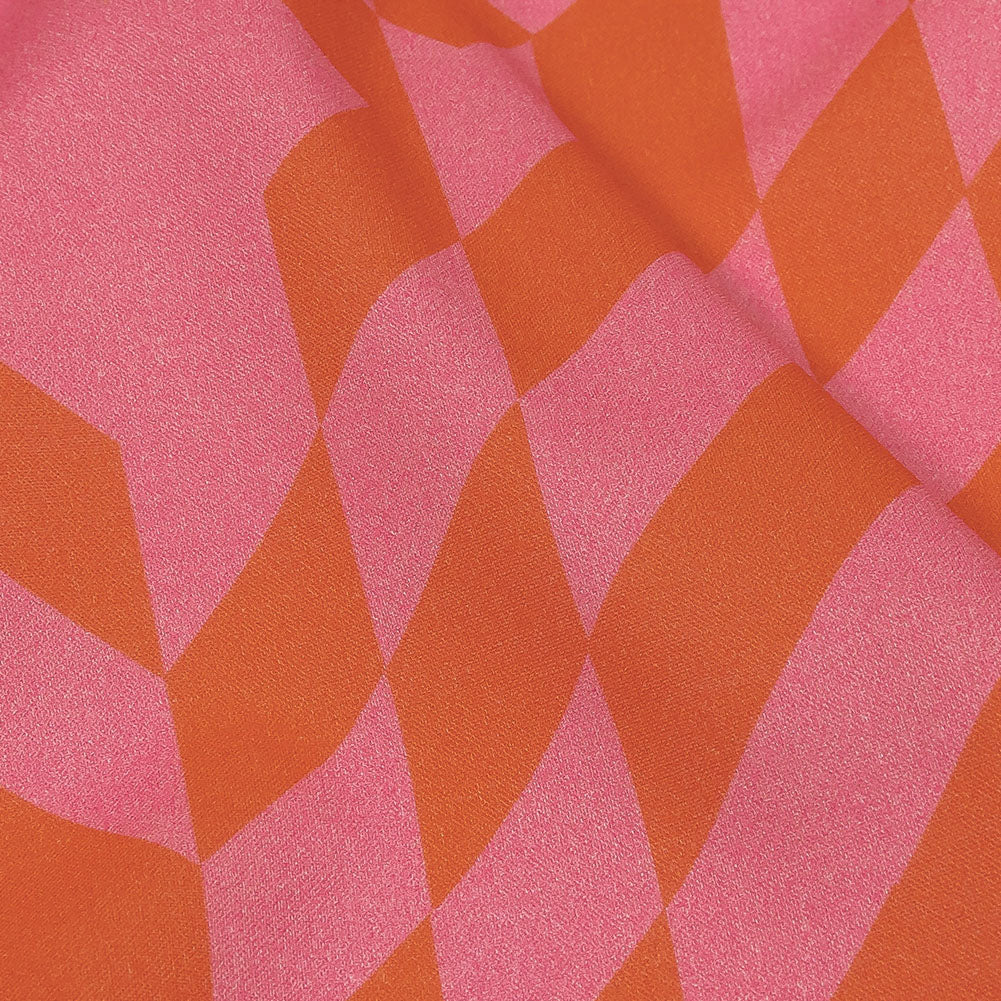 Cotton Voile - Orange and Pink Geometric - Orange You Glad Print - Mood Exclusive Citrus Collection - Detail Cotton Voile - Orange and Pink Geometric - Orange You Glad Print - Mood Exclusive Citrus Collection - Detail