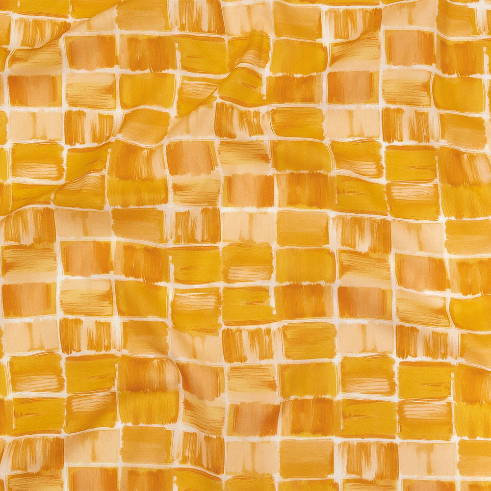 Cotton Voile - Yellow Painted Squares - Swatch Me Print - Mood Exclusive Citrus Collection Cotton Voile - Yellow Painted Squares - Swatch Me Print - Mood Exclusive Citrus Collection