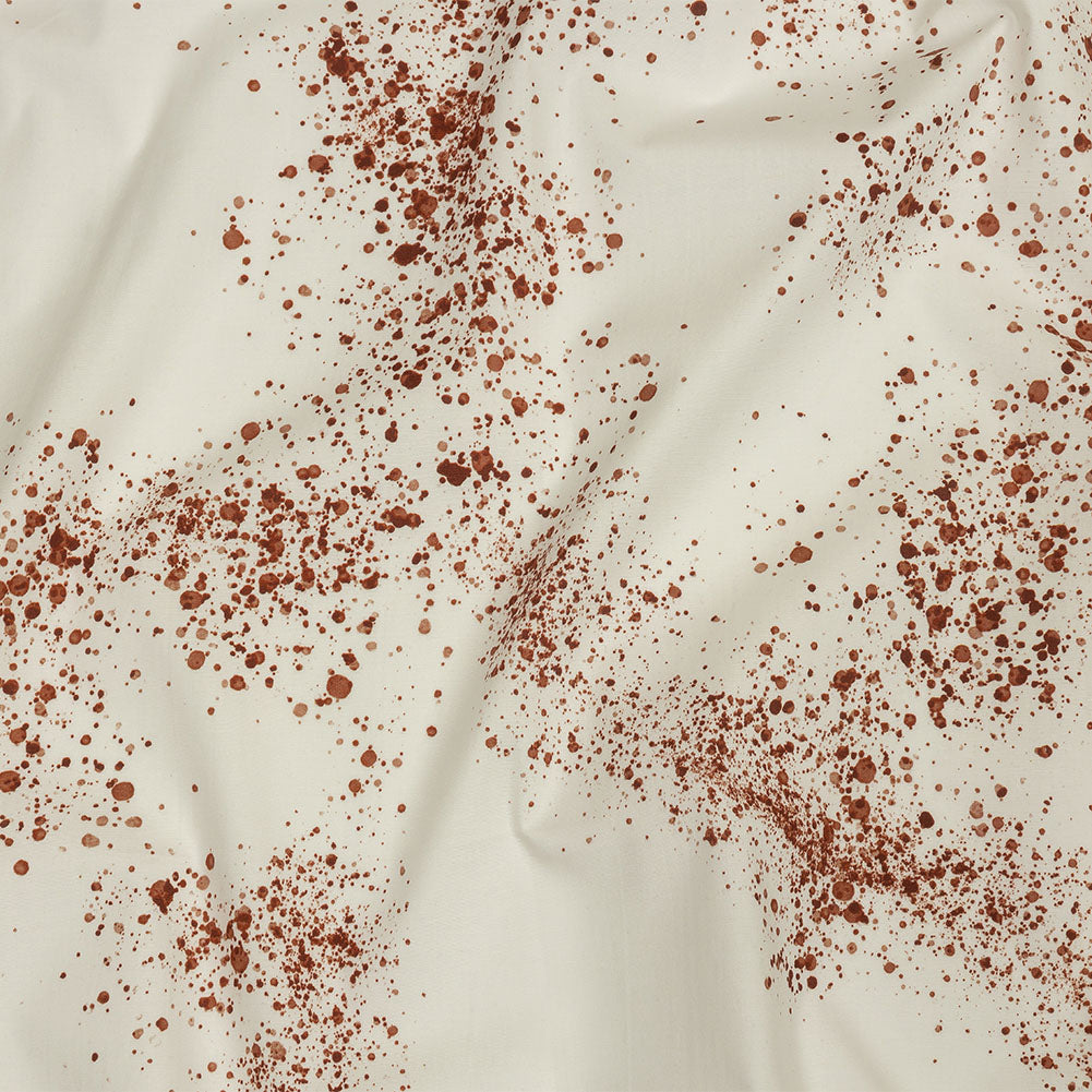 Stretch Cotton Poplin - Blood Splatters - Rue Morgue Print - Mood Exclusive Nevermore Collection Stretch Cotton Poplin - Blood Splatters - Rue Morgue Print - Mood Exclusive Nevermore Collection
