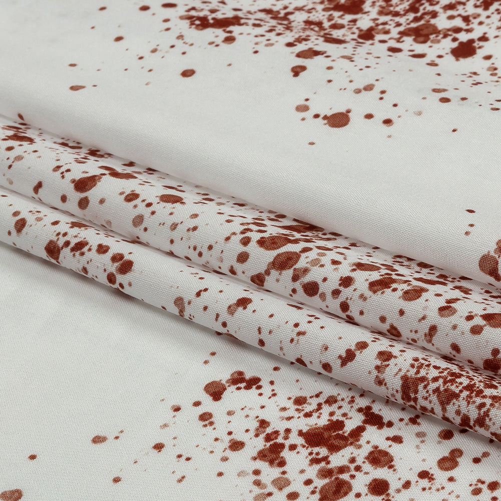 Rayon Batiste - Blood Splatters - Rue Morgue Print - Mood Exclusive Nevermore Collection - Folded Rayon Batiste - Blood Splatters - Rue Morgue Print - Mood Exclusive Nevermore Collection - Folded