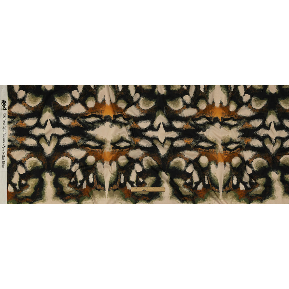 Cotton Voile - Black and Beige Abstract - From the Earth Print - Mood Exclusive Rockland Collection - Full Cotton Voile - Black and Beige Abstract - From the Earth Print - Mood Exclusive Rockland Collection - Full