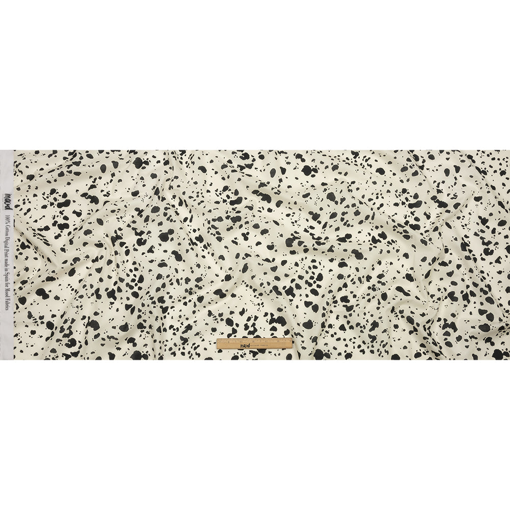 Cotton Voile - Black and White Dalmatian Spots - Fire Dogs Print - Mood Exclusive Metro Collection - Full Cotton Voile - Black and White Dalmatian Spots - Fire Dogs Print - Mood Exclusive Metro Collection - Full