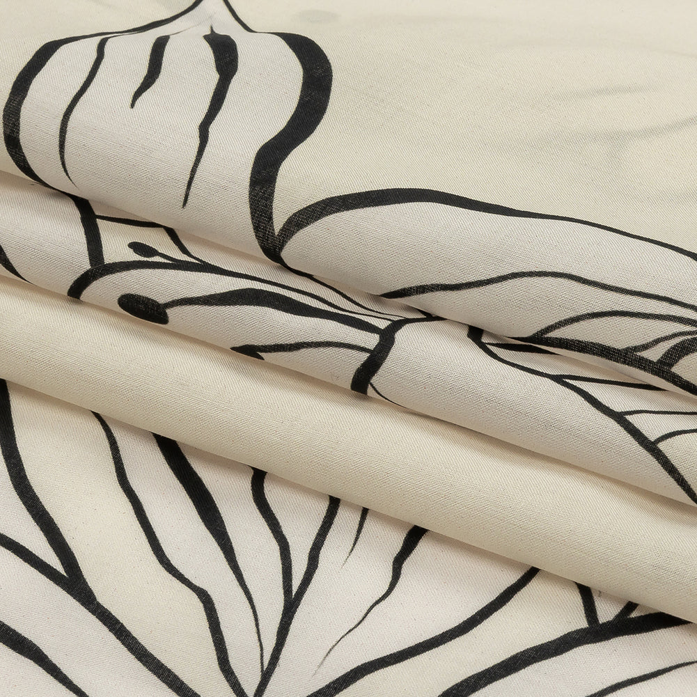 Cotton Voile - White Floral - Central Park Spring Print - Mood Exclusive Metro Collection - Folded Cotton Voile - White Floral - Central Park Spring Print - Mood Exclusive Metro Collection - Folded
