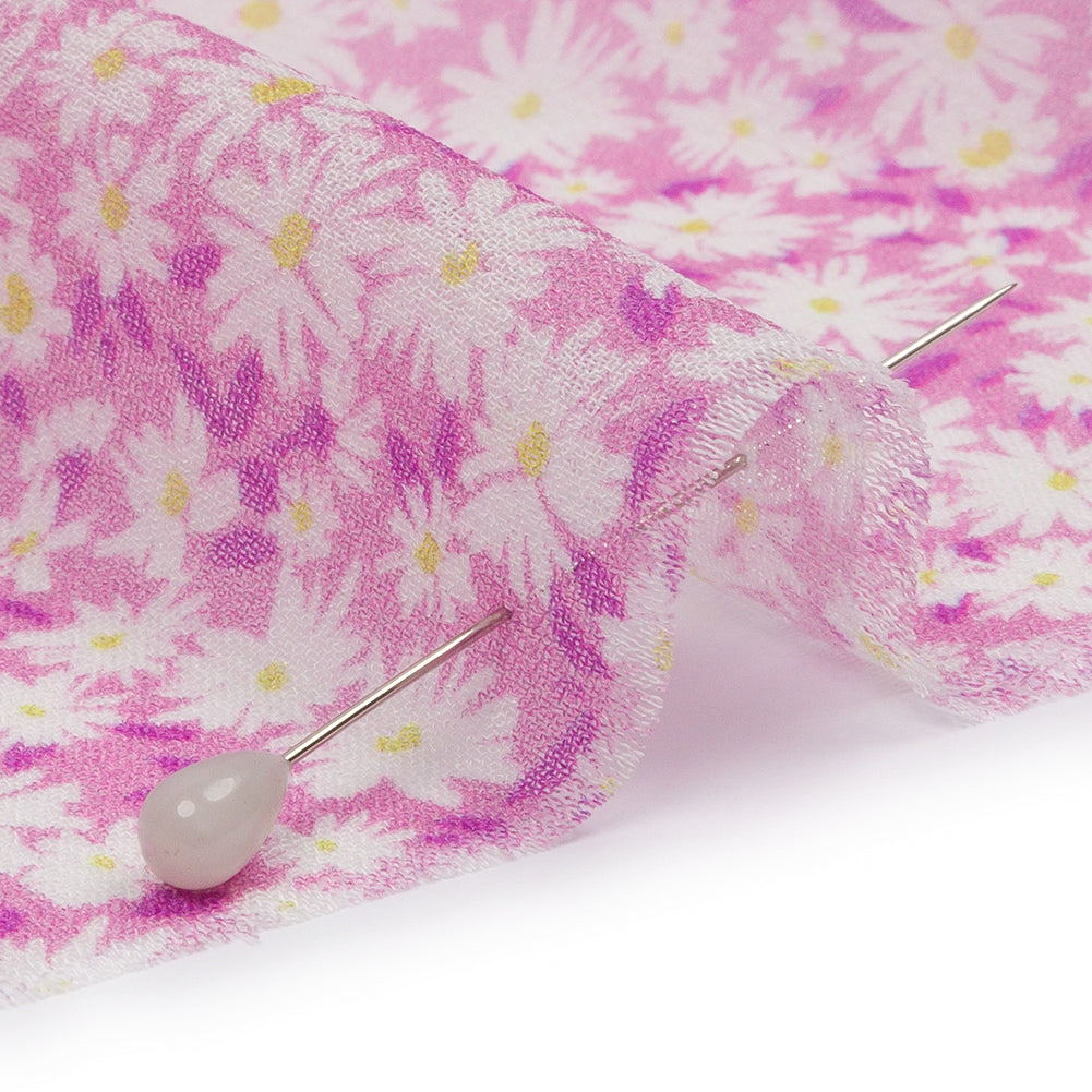 Viscose Georgette - Pink and White Floral - Sunday in the Park Print - Mood Exclusive Secret Garden Collection - Detail Viscose Georgette - Pink and White Floral - Sunday in the Park Print - Mood Exclusive Secret Garden Collection - Detail