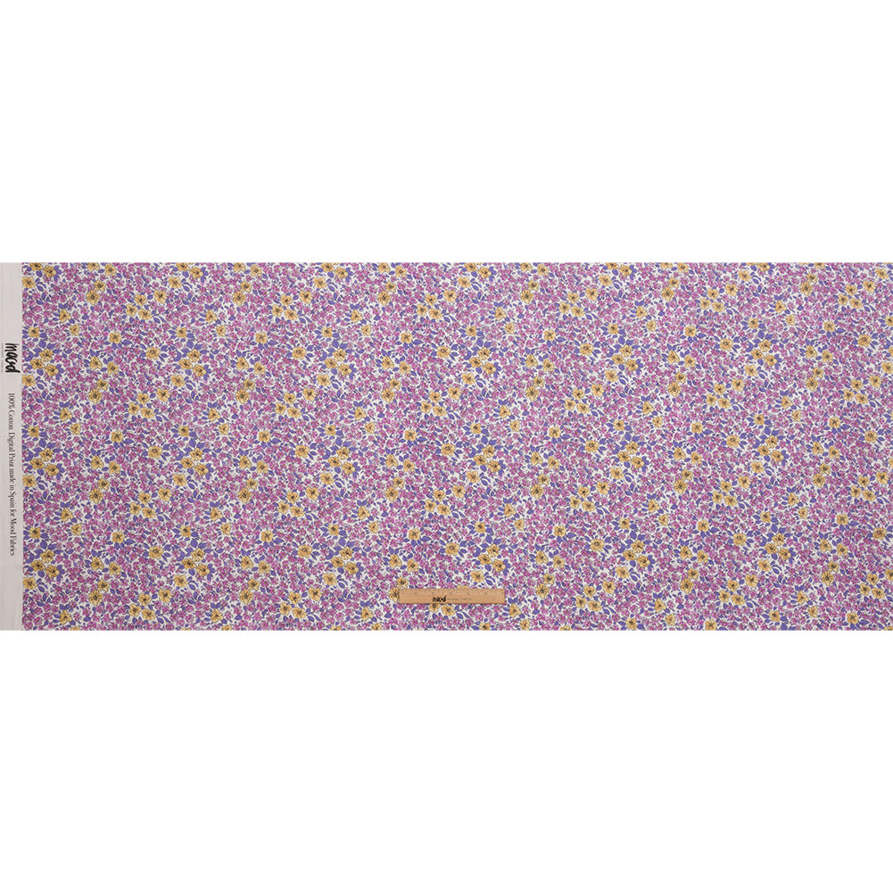 Cotton Poplin - Bigger Pink and Yellow Floral - Springtime Saunter Print - Mood Exclusive Secret Garden Collection - Full Cotton Poplin - Bigger Pink and Yellow Floral - Springtime Saunter Print - Mood Exclusive Secret Garden Collection - Full