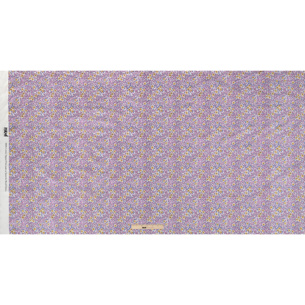 Cotton Poplin - Pink and Yellow Floral - Springtime Saunter Print - Mood Exclusive Secret Garden Collection - Full Cotton Poplin - Pink and Yellow Floral - Springtime Saunter Print - Mood Exclusive Secret Garden Collection - Full