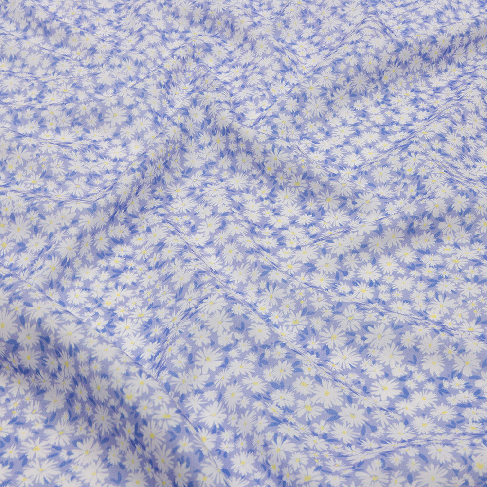 Cotton Voile - Periwinkle and White Floral - Sunday in the Park Print - Mood Exclusive Secret Garden Collection Cotton Voile - Periwinkle and White Floral - Sunday in the Park Print - Mood Exclusive Secret Garden Collection