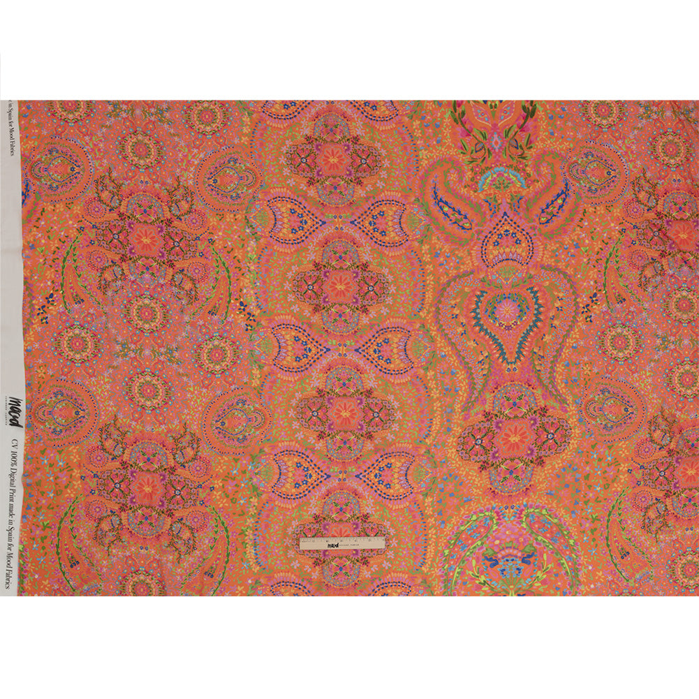 Viscose Georgette - Orange Paisley - Amsterdam Market Print - Mood Exclusive Gisele Collection - Full Viscose Georgette - Orange Paisley - Amsterdam Market Print - Mood Exclusive Gisele Collection - Full