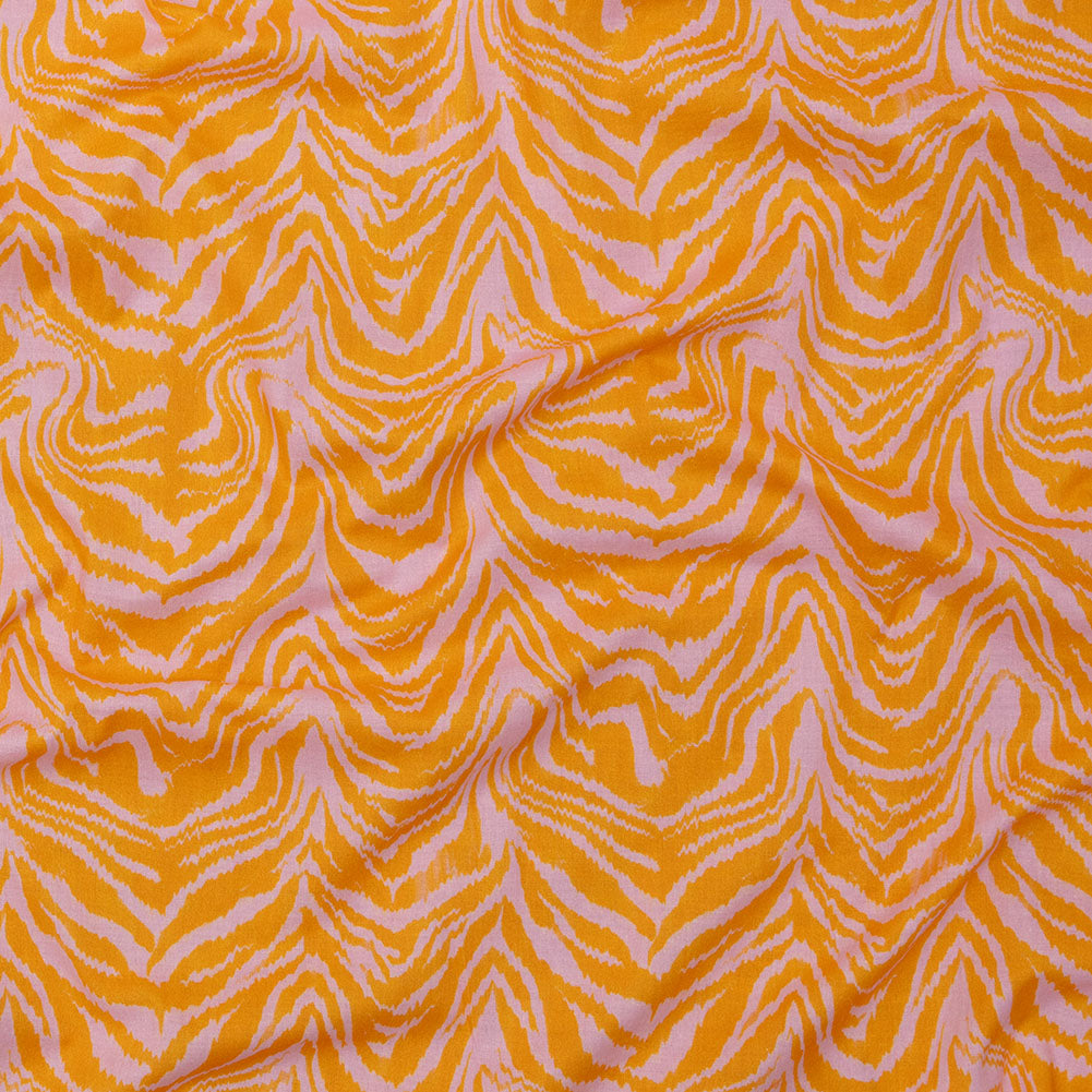 Cotton Voile - Pink and Orange Animal Stripes - Saffron River Print - Mood Exclusive Gisele Collection Cotton Voile - Pink and Orange Animal Stripes - Saffron River Print - Mood Exclusive Gisele Collection