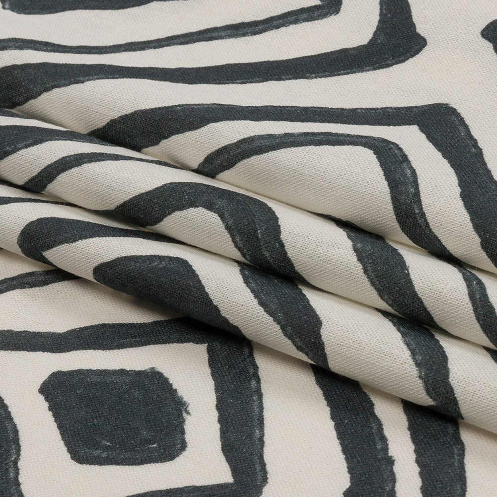 Linen and Rayon Woven - White Painted Diamonds - Sahara Summers Print - Mood Exclusive Palm Beach Collection - Folded Linen and Rayon Woven - White Painted Diamonds - Sahara Summers Print - Mood Exclusive Palm Beach Collection - Folded