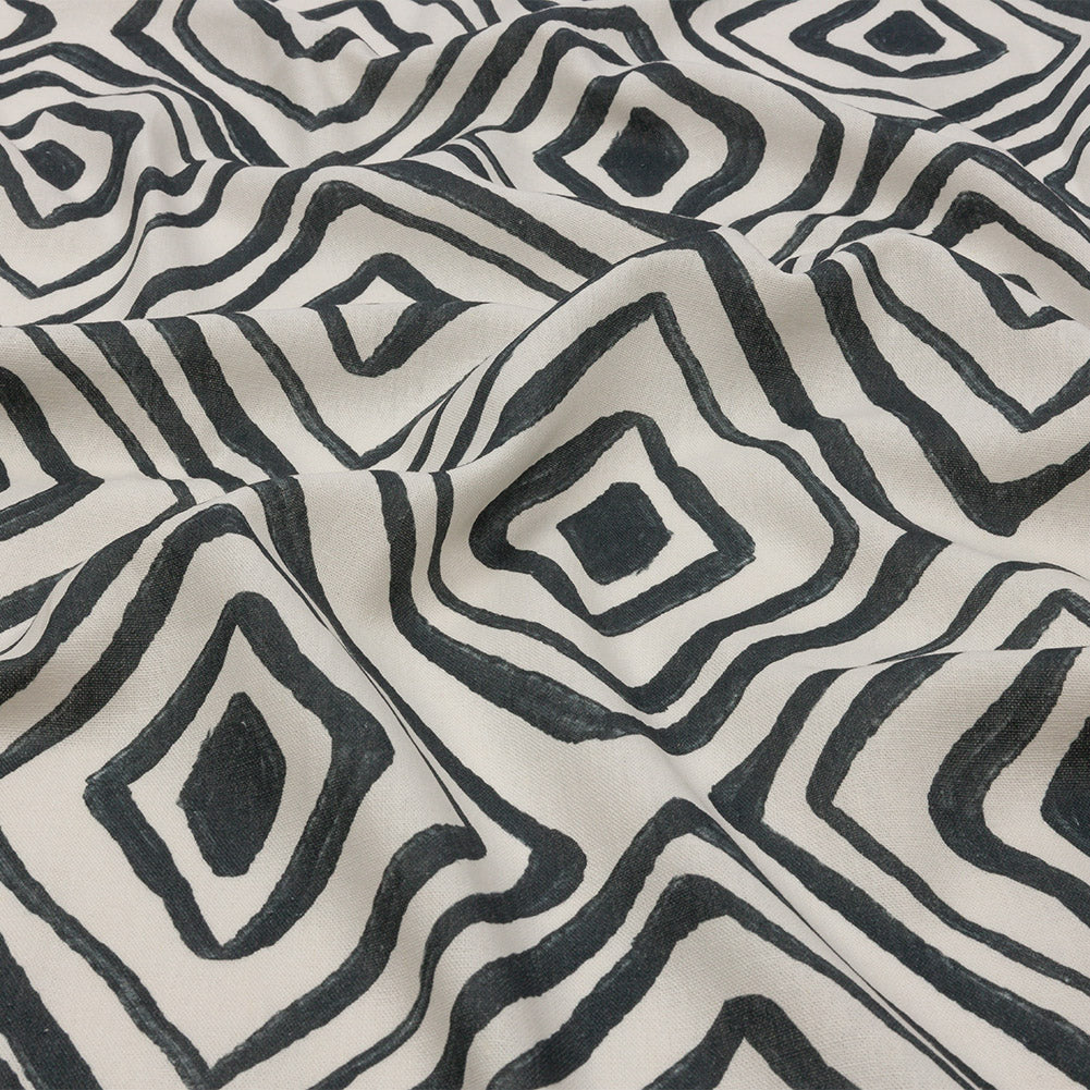 Linen and Rayon Woven - White Painted Diamonds - Sahara Summers Print - Mood Exclusive Palm Beach Collection Linen and Rayon Woven - White Painted Diamonds - Sahara Summers Print - Mood Exclusive Palm Beach Collection