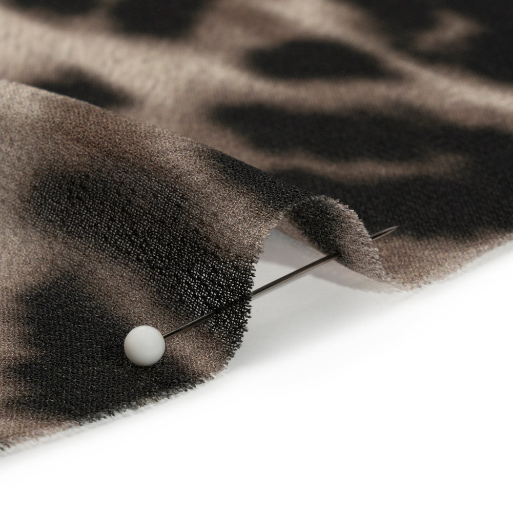 Viscose Georgette - Black and Beige Leopard - Shade of the Acacia Print - Mood Exclusive Kilimanjaro Collection - Detail Viscose Georgette - Black and Beige Leopard - Shade of the Acacia Print - Mood Exclusive Kilimanjaro Collection - Detail