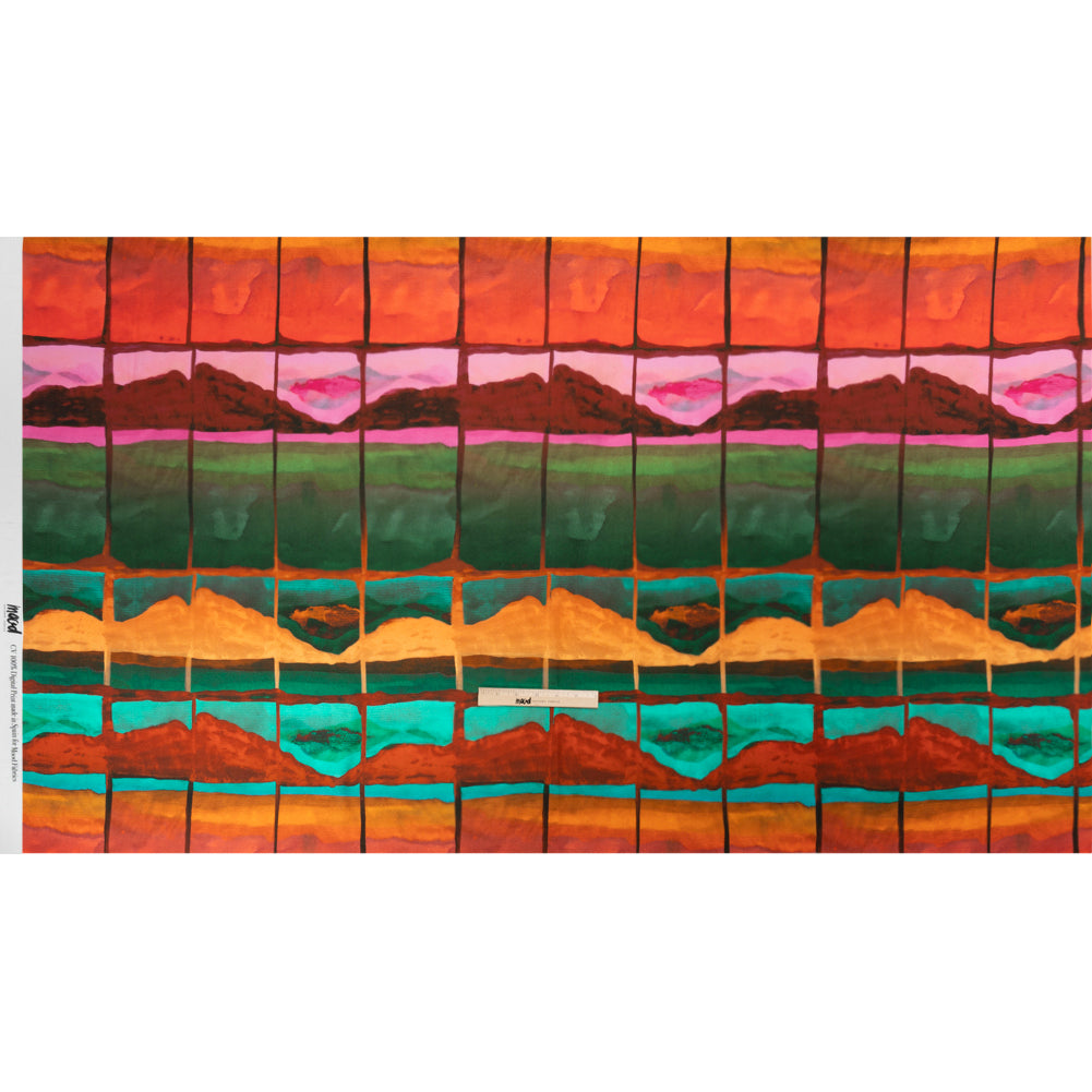 Viscose Crepe - Landscape Blocks - Mood Exclusive Take Me Home Print - Full Viscose Crepe - Landscape Blocks - Mood Exclusive Take Me Home Print - Full