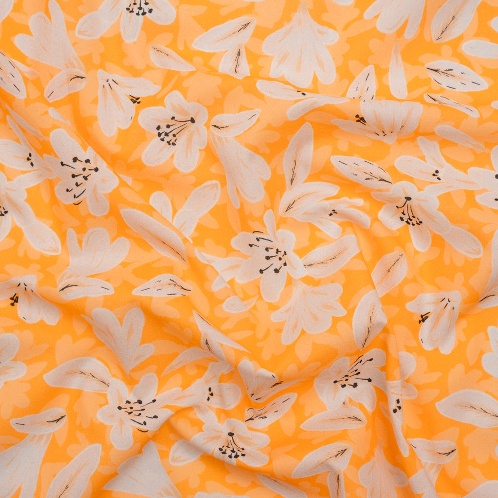 Cotton Voile - Yellow Floral - Daybreak Bloom Print - Mood Exclusive Chariot Collection Cotton Voile - Yellow Floral - Daybreak Bloom Print - Mood Exclusive Chariot Collection