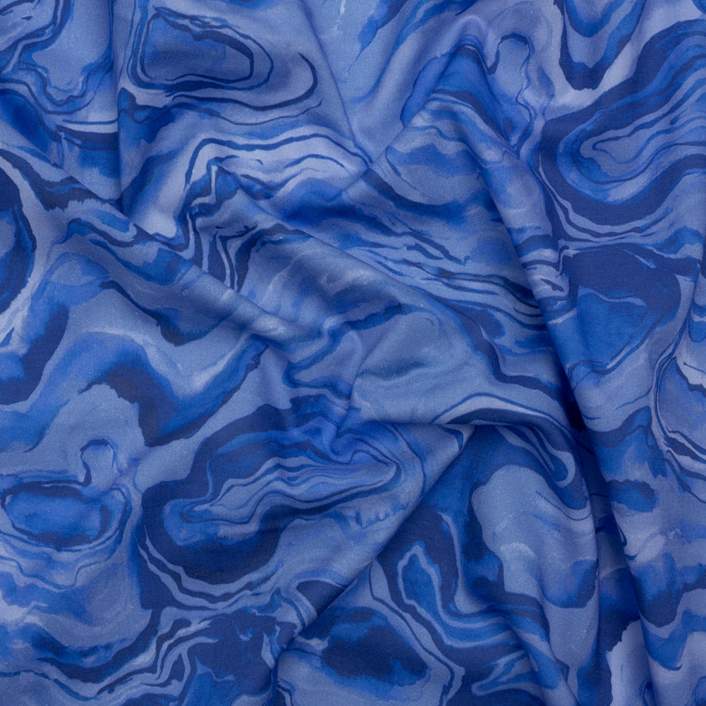 Cotton Voile - Blue Abstract - Skyscape Print - Mood Exclusive Chariot Collection Cotton Voile - Blue Abstract - Skyscape Print - Mood Exclusive Chariot Collection