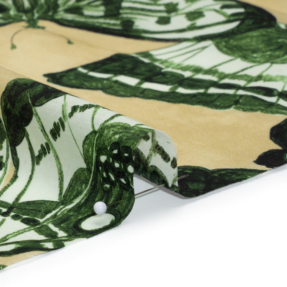 Cotton Voile - Green and Cream Butterflies - Monarch Mountain Print - Mood Exclusive Acadia Collection - Detail Cotton Voile - Green and Cream Butterflies - Monarch Mountain Print - Mood Exclusive Acadia Collection - Detail
