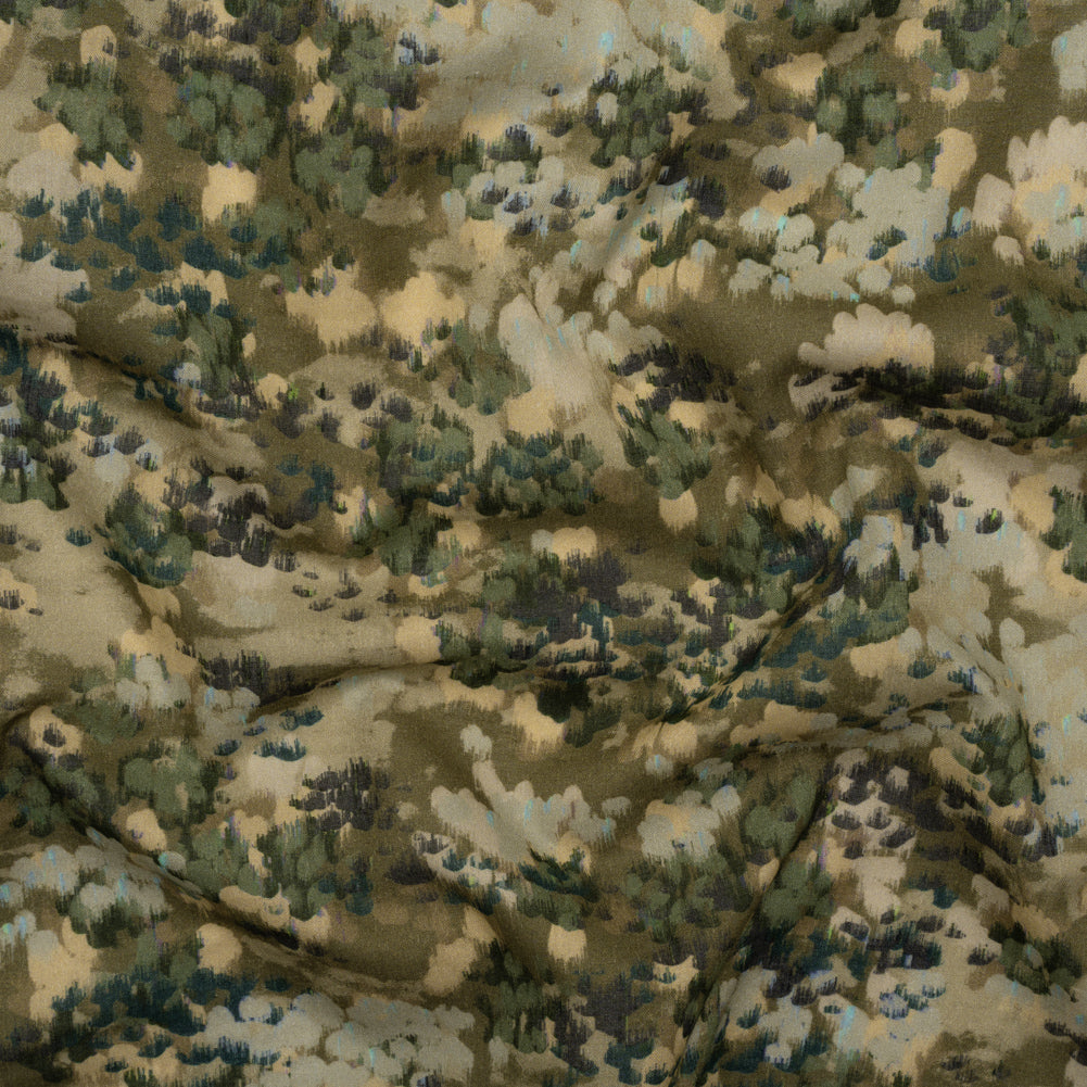Cotton Voile - Olive, Green and Beige Abstract Dots - Forest Lookout Print - Mood Exclusive Acadia Collection Cotton Voile - Olive, Green and Beige Abstract Dots - Forest Lookout Print - Mood Exclusive Acadia Collection
