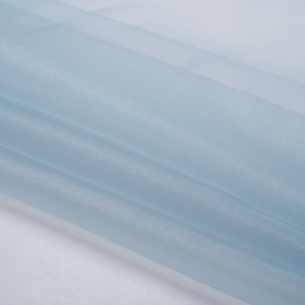 Polyester Organza - Baby Blue - Luscinia Collection by Mood - Folded Polyester Organza - Baby Blue - Luscinia Collection by Mood - Folded