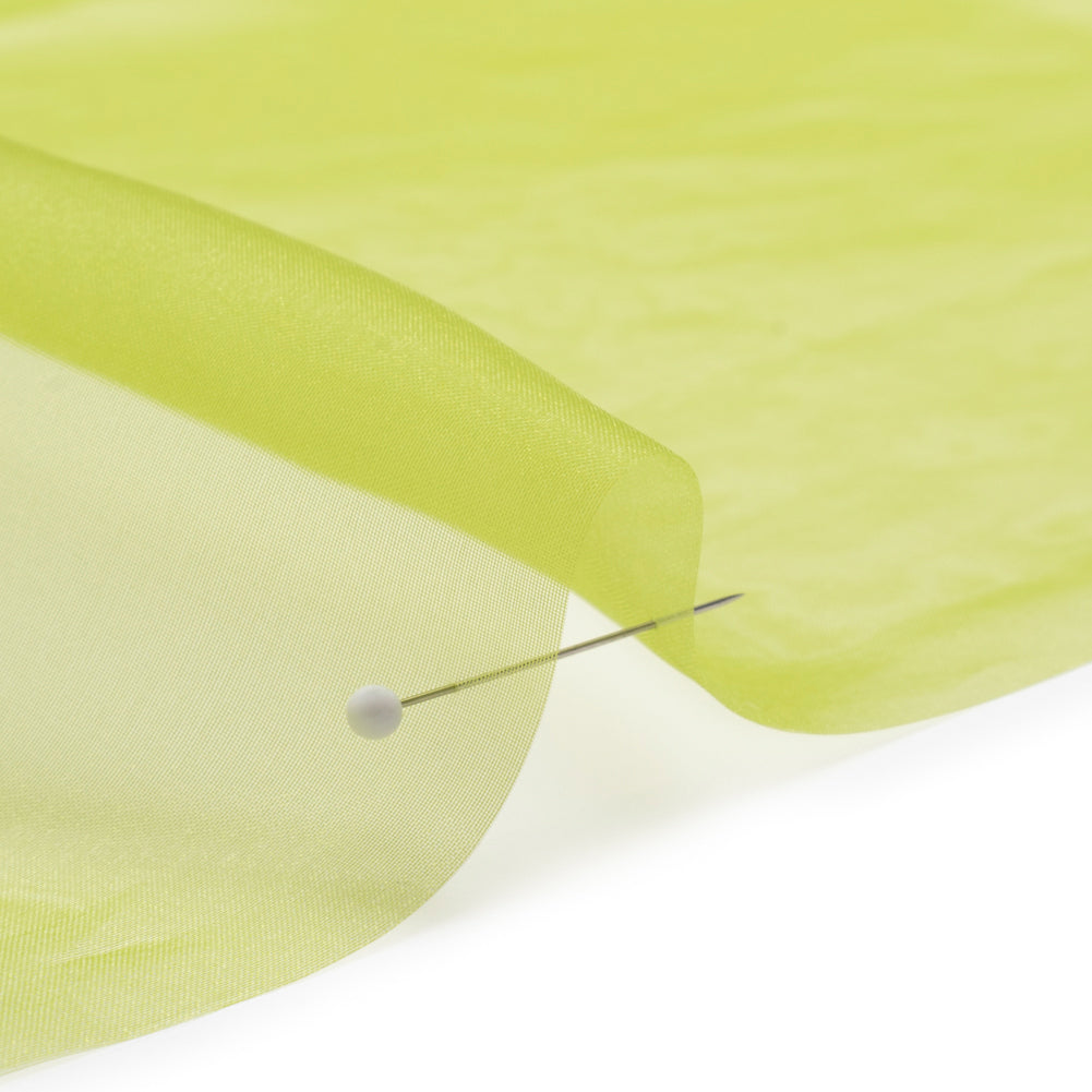 Polyester Organza - Peridot Green - Luscinia Collection by Mood - Detail Polyester Organza - Peridot Green - Luscinia Collection by Mood - Detail