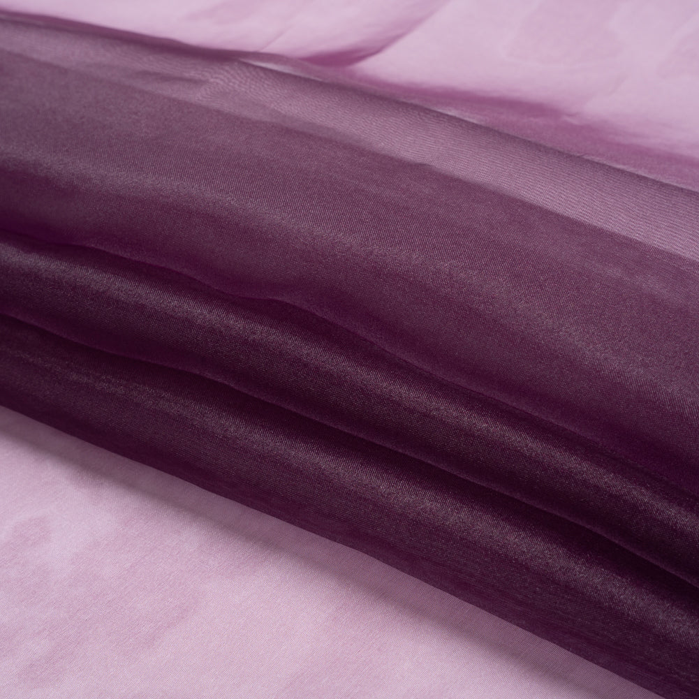 Polyester Organza - Eggplant - Luscinia Collection by Mood - Folded Polyester Organza - Eggplant - Luscinia Collection by Mood - Folded