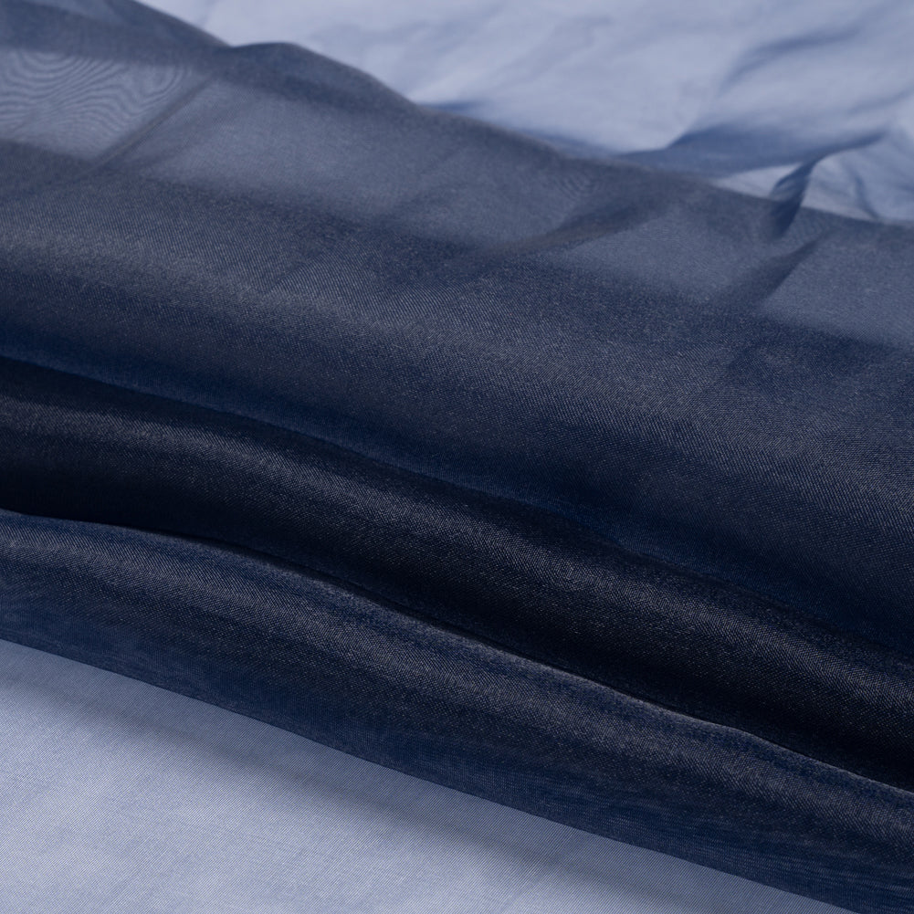 Polyester Organza - Navy - Luscinia Collection by Mood - Folded Polyester Organza - Navy - Luscinia Collection by Mood - Folded