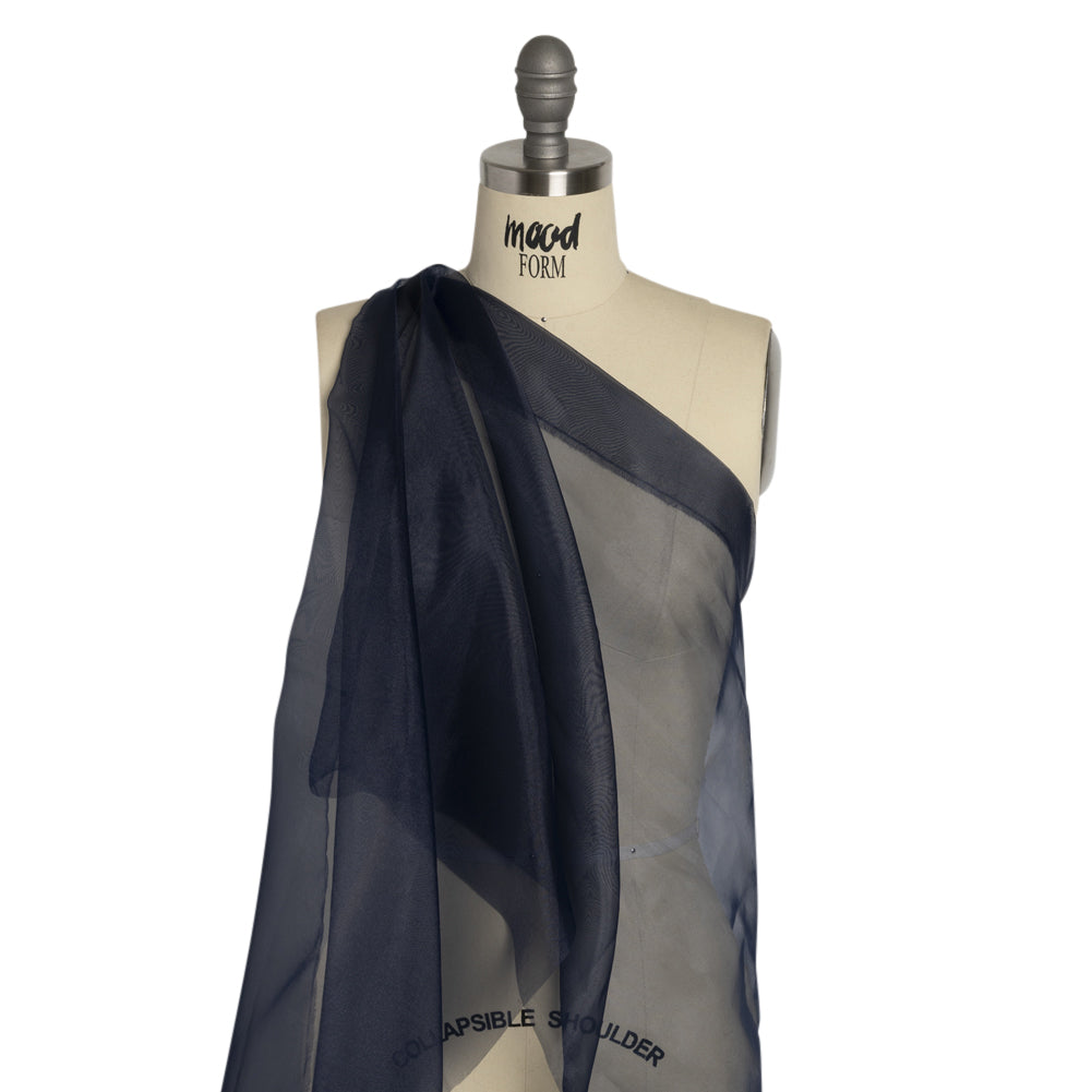 Polyester Organza - Navy - Luscinia Collection by Mood - Drape Polyester Organza - Navy - Luscinia Collection by Mood - Drape