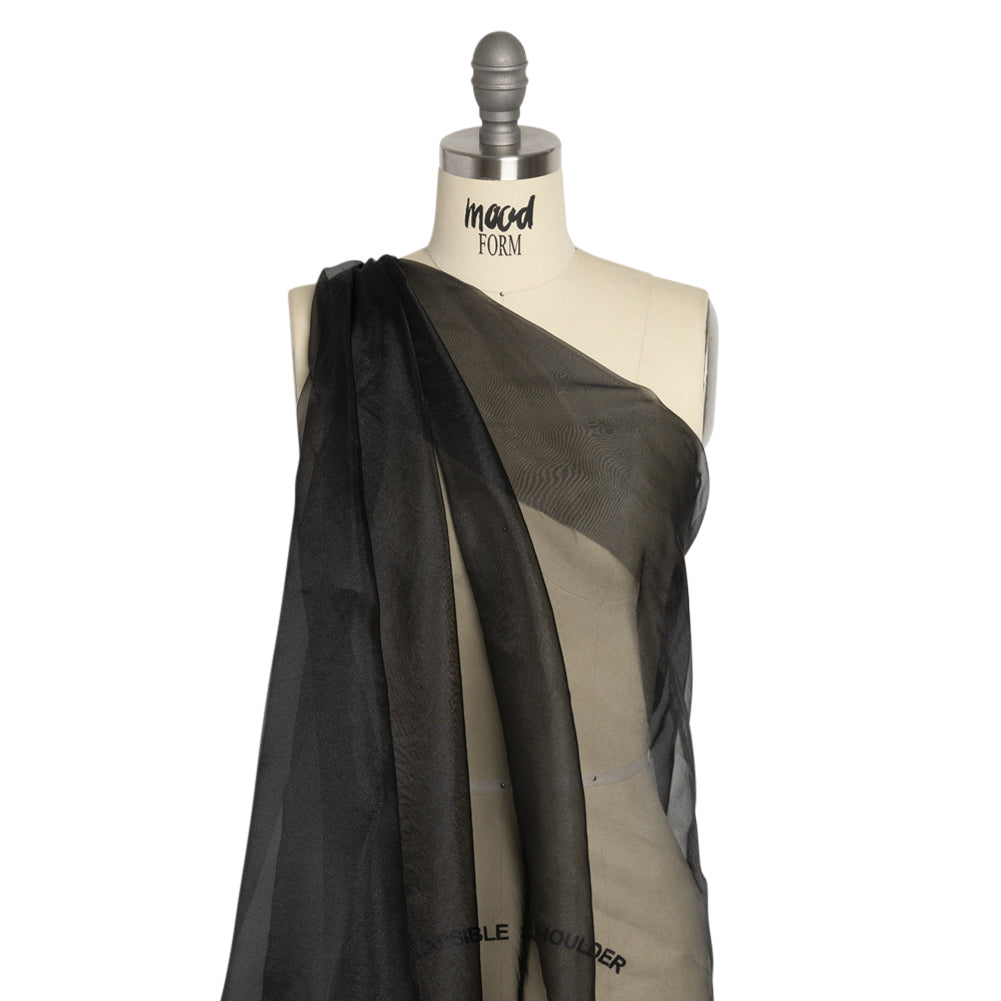 Polyester Organza - Black - Luscinia Collection by Mood - Drape Polyester Organza - Black - Luscinia Collection by Mood - Drape