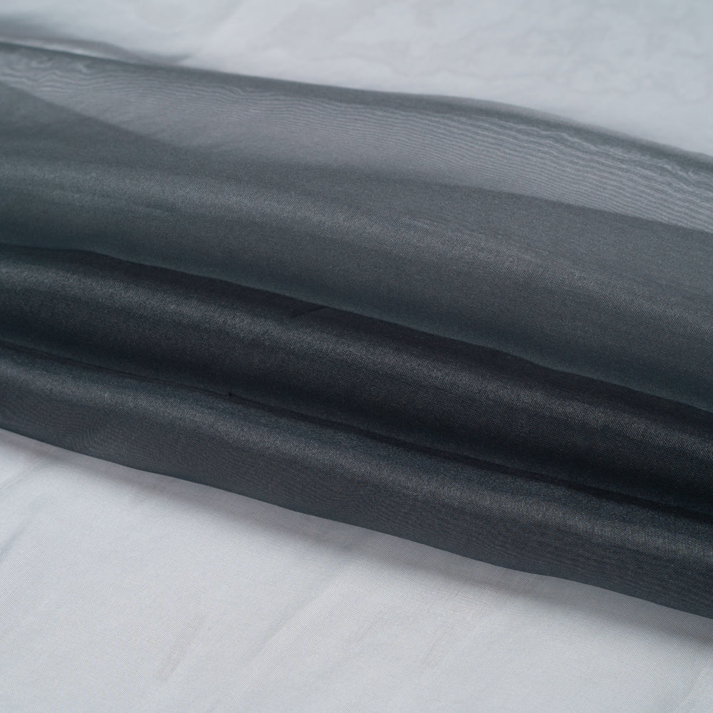 Polyester Organza - Charcoal Gray - Luscinia Collection by Mood - Folded Polyester Organza - Charcoal Gray - Luscinia Collection by Mood - Folded