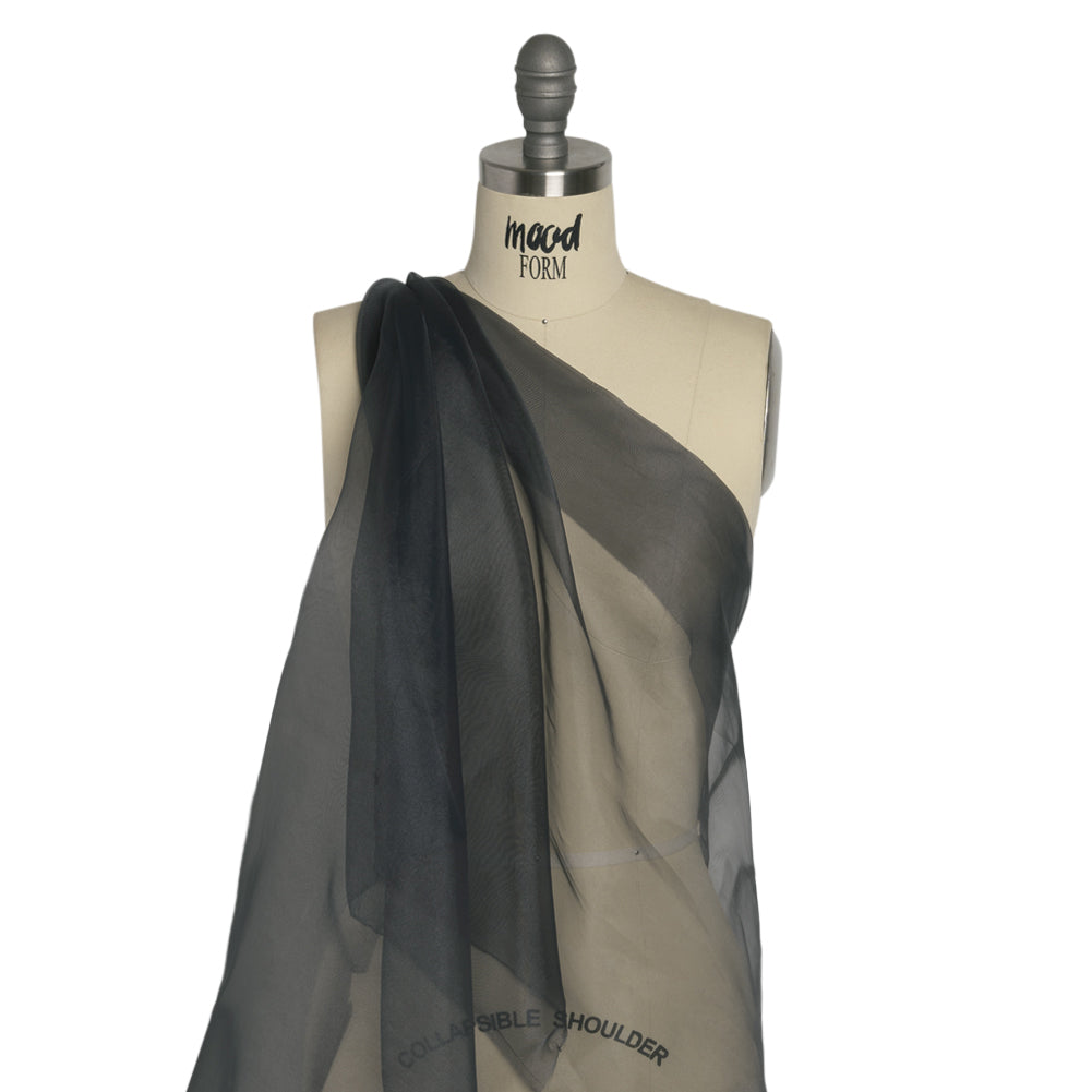 Polyester Organza - Charcoal Gray - Luscinia Collection by Mood - Drape Polyester Organza - Charcoal Gray - Luscinia Collection by Mood - Drape