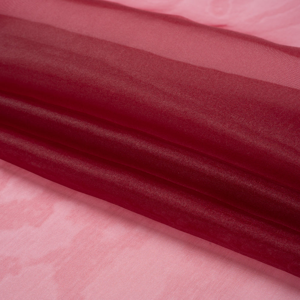 Polyester Organza - Burgundy - Luscinia Collection by Mood - Folded Polyester Organza - Burgundy - Luscinia Collection by Mood - Folded