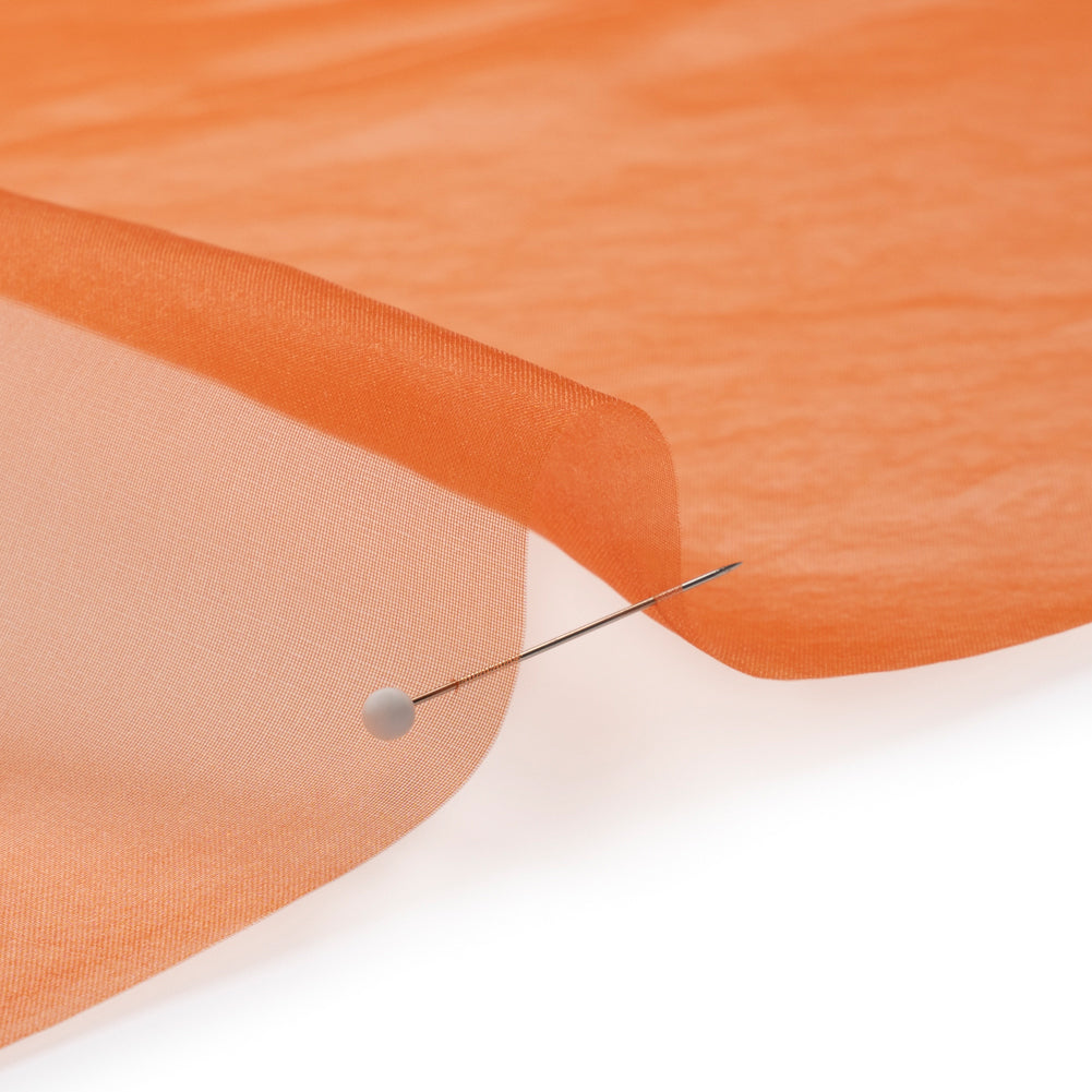 Polyester Organza - Burnt Orange - Luscinia Collection by Mood - Detail Polyester Organza - Burnt Orange - Luscinia Collection by Mood - Detail