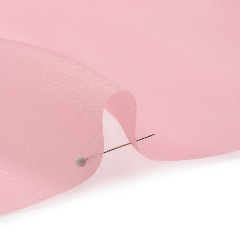 Satin-Faced Polyester Organza - Candy Pink - Ardea Collection by Mood Detail Satin-Faced Polyester Organza - Candy Pink - Ardea Collection by Mood Detail