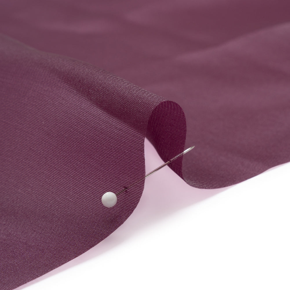 Satin-Faced Polyester Organza - Eggplant - Ardea Collection by Mood - Detail Satin-Faced Polyester Organza - Eggplant - Ardea Collection by Mood - Detail