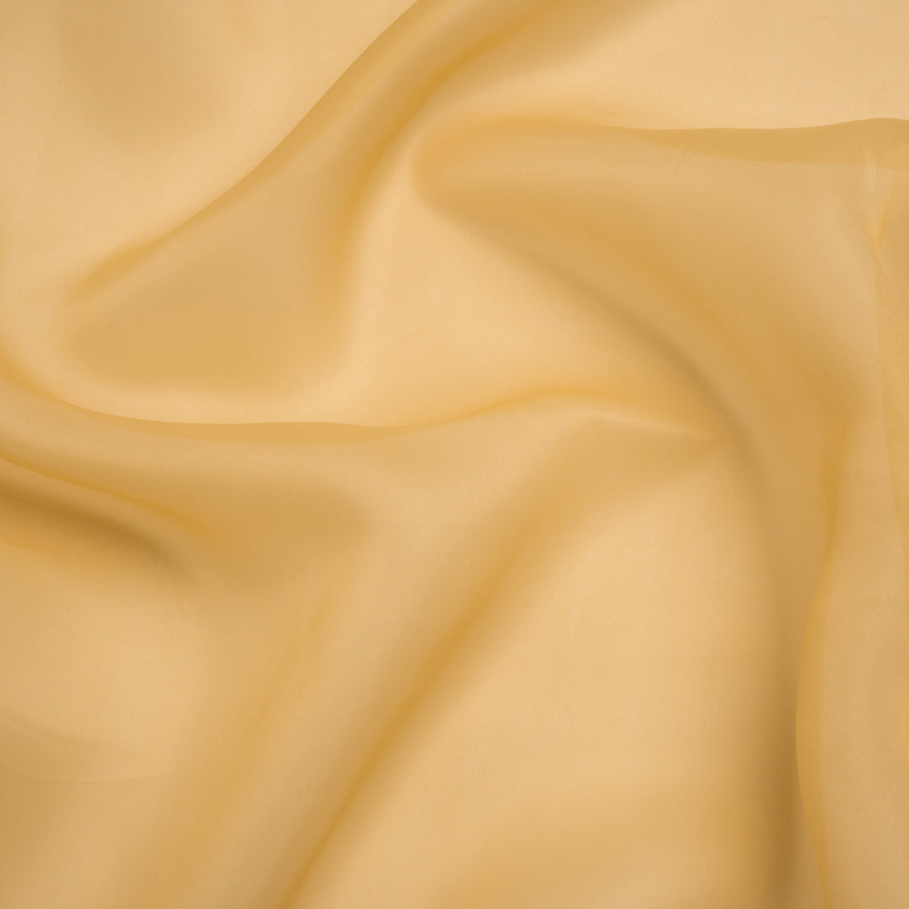 Satin-Faced Polyester Organza - Gold - Ardea Collection by Mood Satin-Faced Polyester Organza - Gold - Ardea Collection by Mood