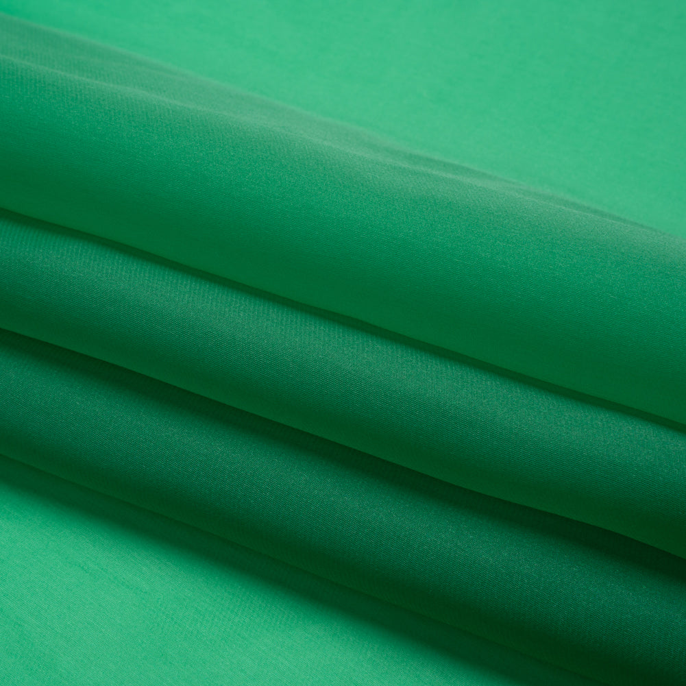 Satin-Faced Polyester Organza - Kelly Green - Ardea Collection by Mood - Folded Satin-Faced Polyester Organza - Kelly Green - Ardea Collection by Mood - Folded