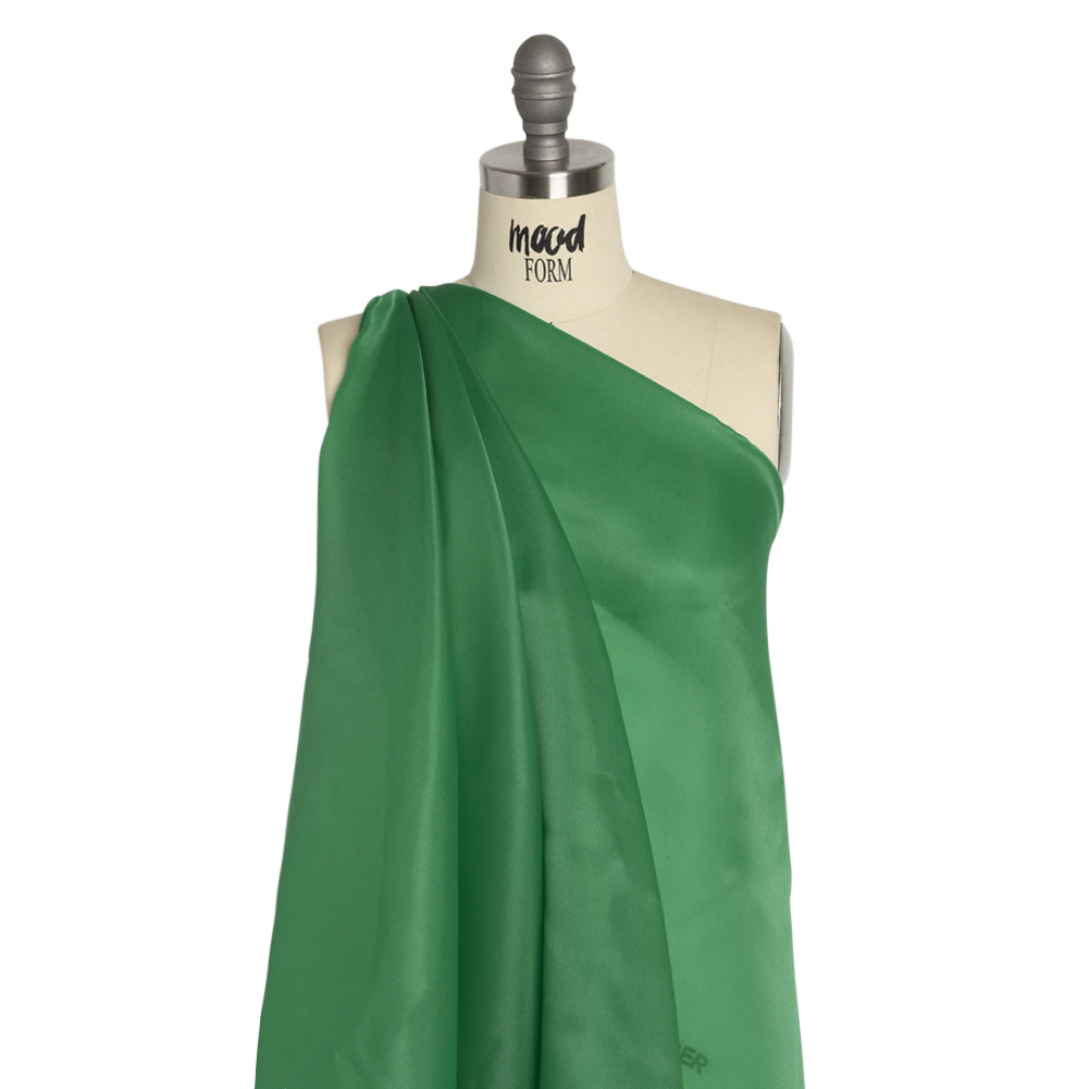 Satin-Faced Polyester Organza - Kelly Green - Ardea Collection by Mood - Drape Satin-Faced Polyester Organza - Kelly Green - Ardea Collection by Mood - Drape