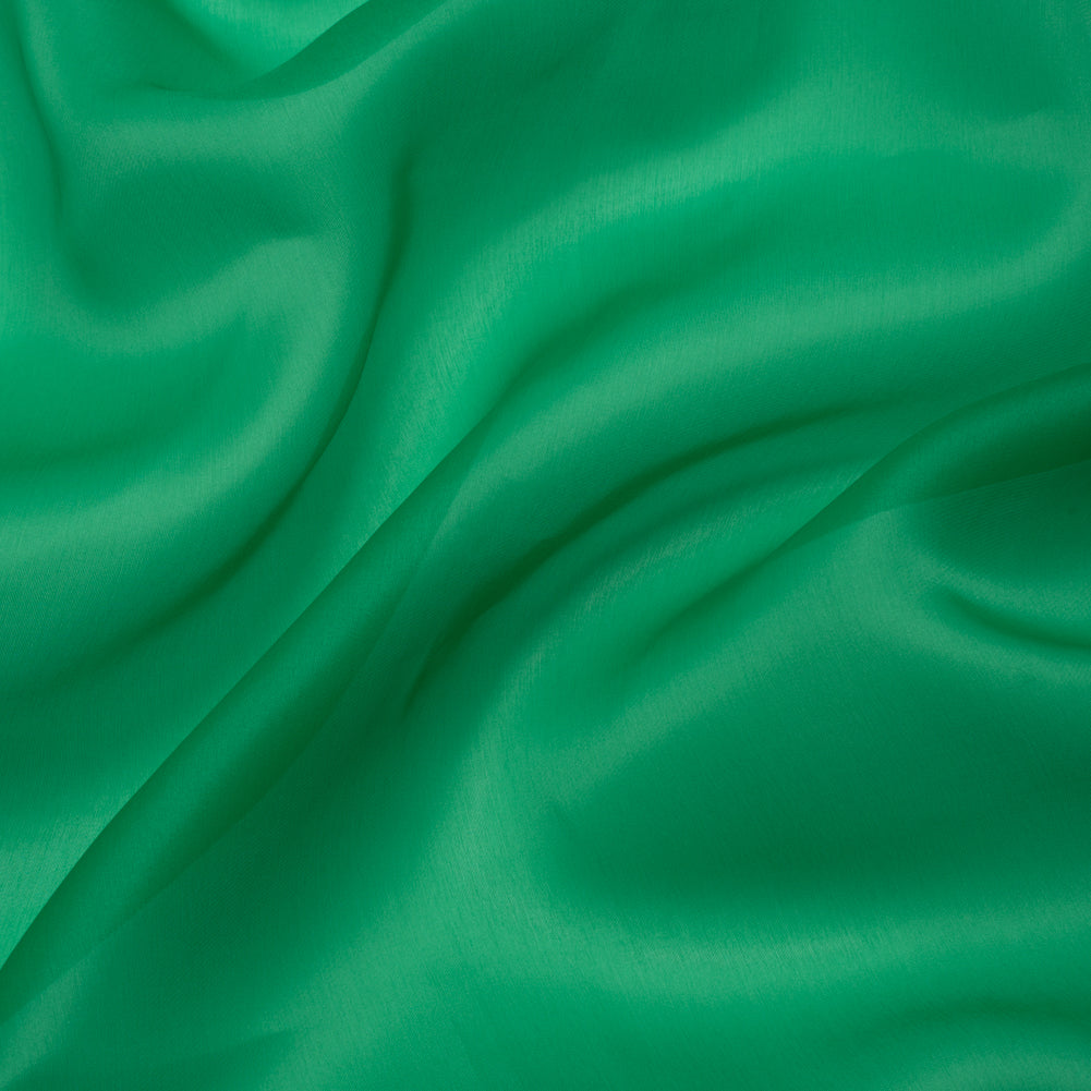 Satin-Faced Polyester Organza - Kelly Green - Ardea Collection by Mood Satin-Faced Polyester Organza - Kelly Green - Ardea Collection by Mood