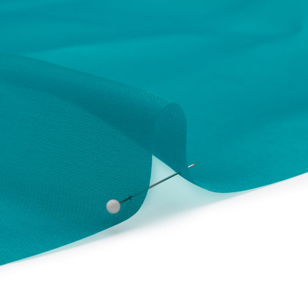Satin-Faced Polyester Organza - Deep Teal - Ardea Collection by Mood - Detail Satin-Faced Polyester Organza - Deep Teal - Ardea Collection by Mood - Detail