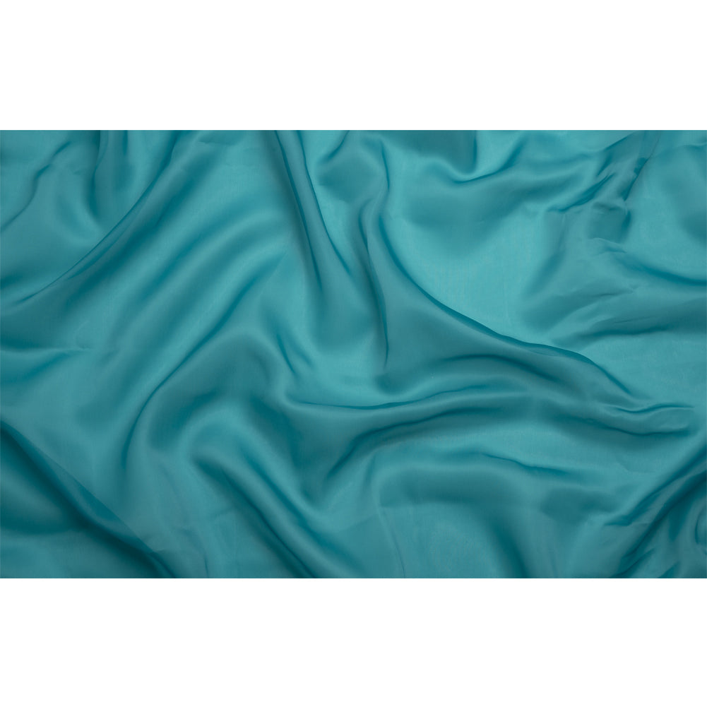 Satin-Faced Polyester Organza - Deep Teal - Ardea Collection by Mood - Full Satin-Faced Polyester Organza - Deep Teal - Ardea Collection by Mood - Full