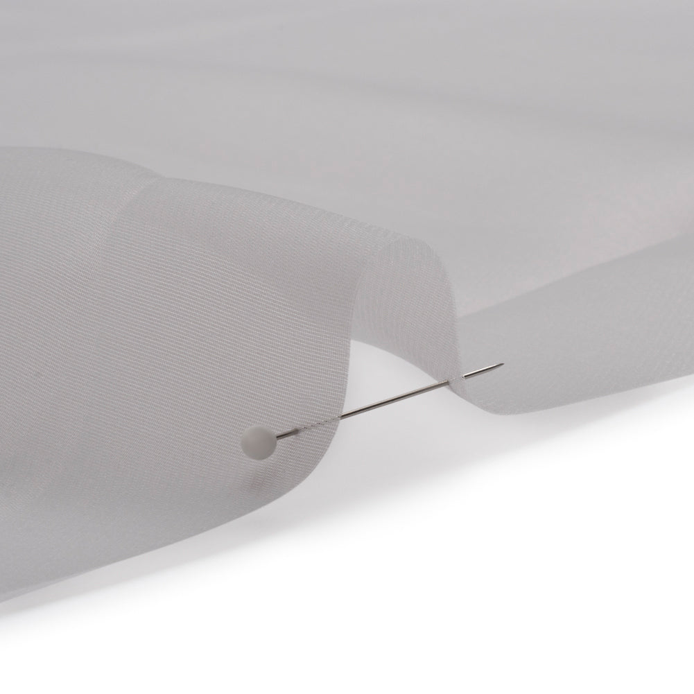 Satin-Faced Polyester Organza - Silver - Ardea Collection by Mood - Detail Satin-Faced Polyester Organza - Silver - Ardea Collection by Mood - Detail