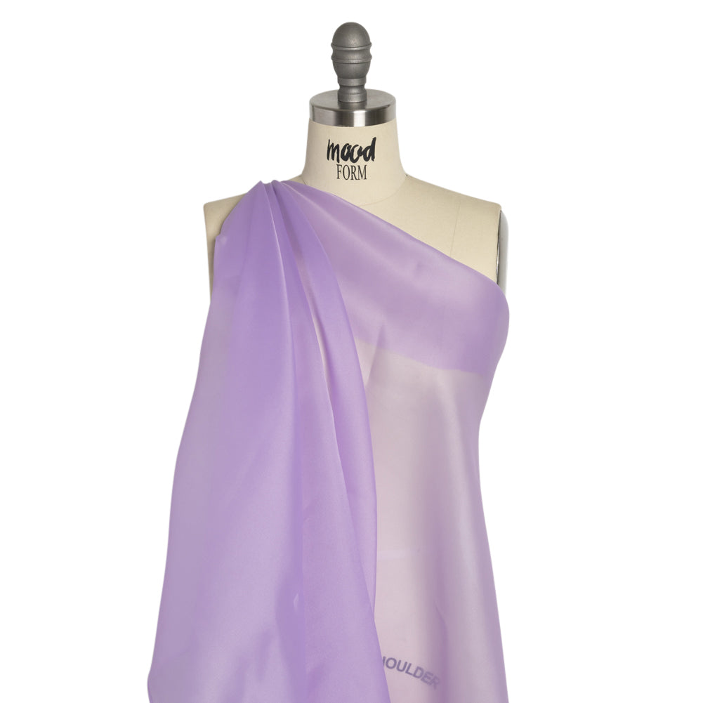Satin-Faced Polyester Organza - Lavender - Ardea Collection by Mood Drape Satin-Faced Polyester Organza - Lavender - Ardea Collection by Mood Drape