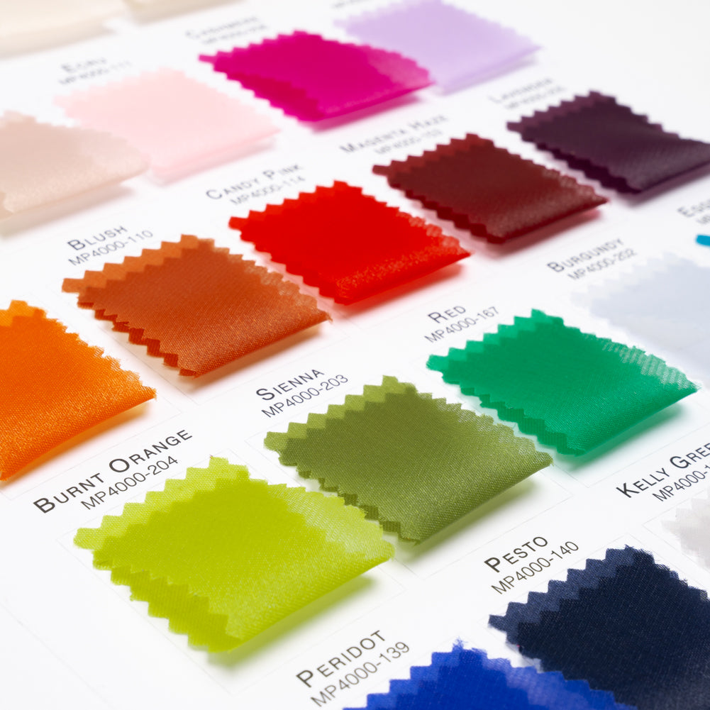 Color Card - Ardea Satin-Faced Organza Collection - 8.5" x 11", 3-Hole - Folded Color Card - Ardea Satin-Faced Organza Collection - 8.5" x 11", 3-Hole - Folded