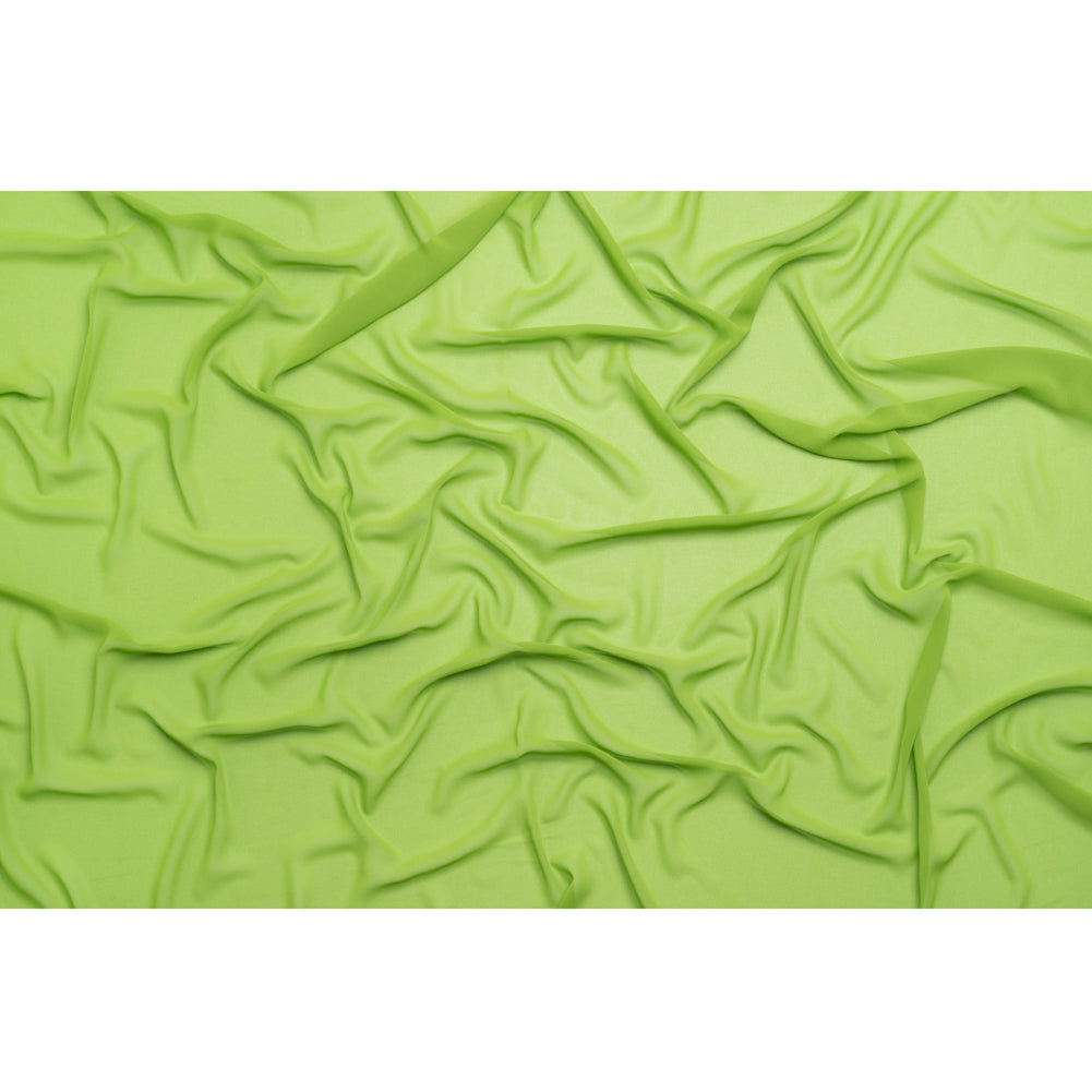 Polyester High-Multi Chiffon - Peridot Green - Netta Collection by Mood - Full Polyester High-Multi Chiffon - Peridot Green - Netta Collection by Mood - Full