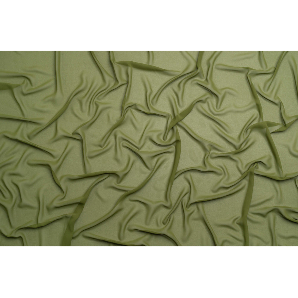 Polyester High-Multi Chiffon - Pesto Green - Netta Collection by Mood - Full Polyester High-Multi Chiffon - Pesto Green - Netta Collection by Mood - Full