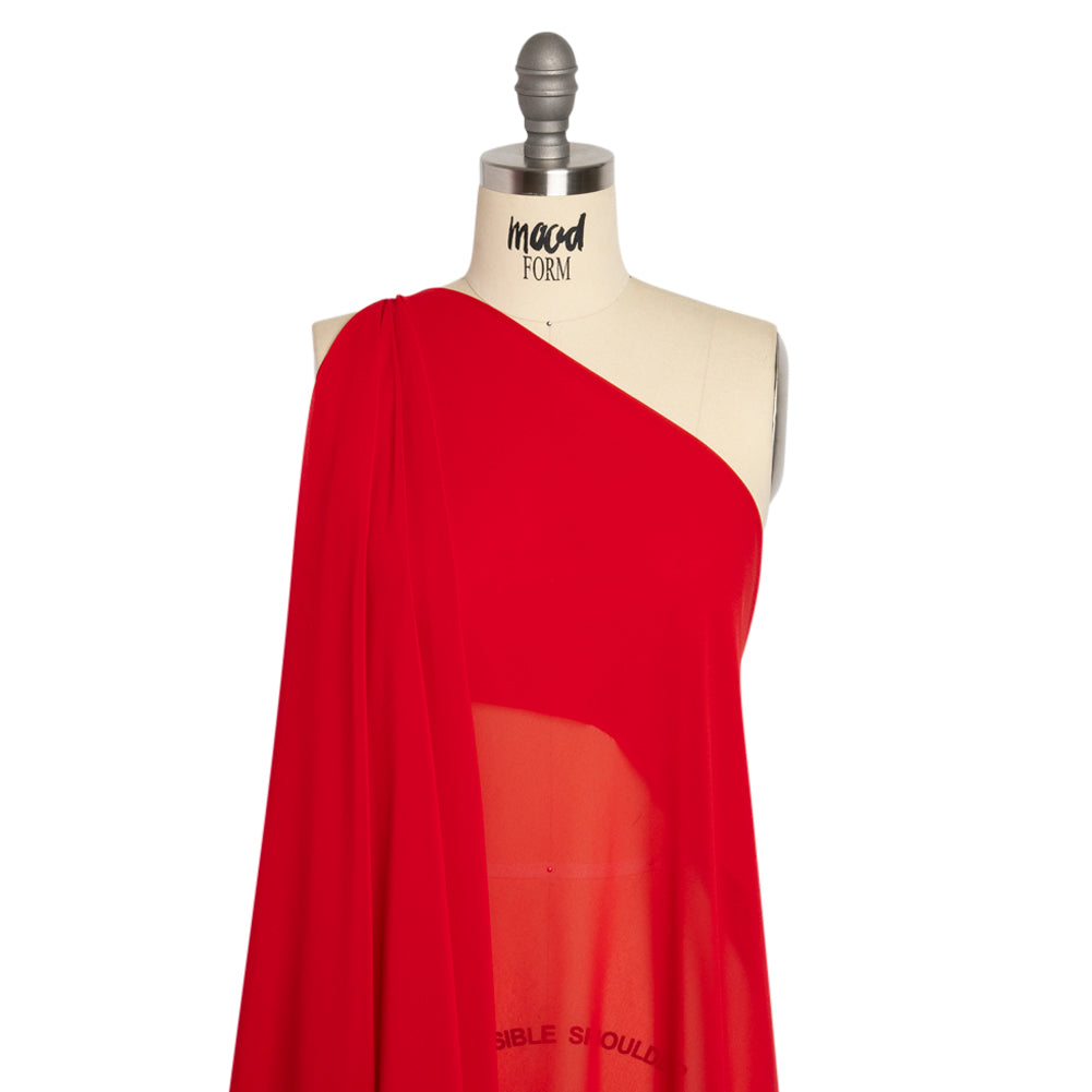 Polyester High-Multi Chiffon - Red - Netta Collection by Mood - Drape Polyester High-Multi Chiffon - Red - Netta Collection by Mood - Drape