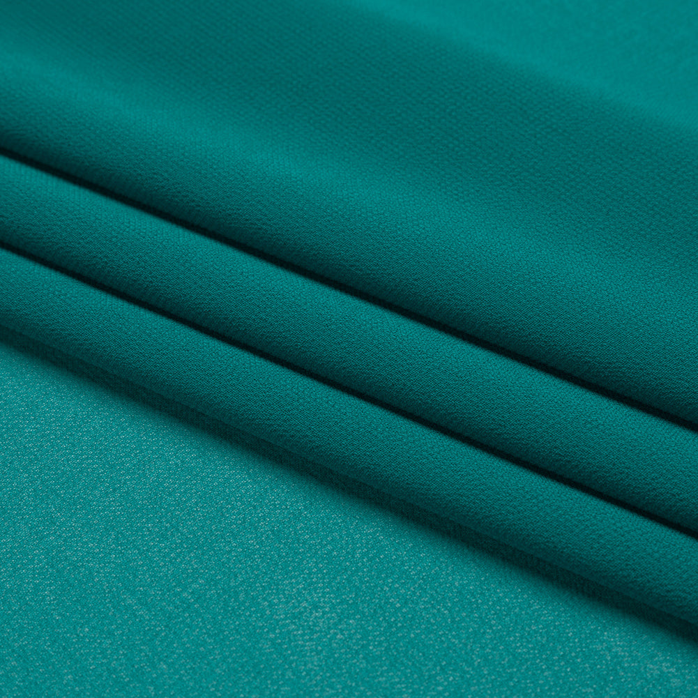 Polyester High-Multi Chiffon - Deep Teal - Netta Collection by Mood - Folded Polyester High-Multi Chiffon - Deep Teal - Netta Collection by Mood - Folded