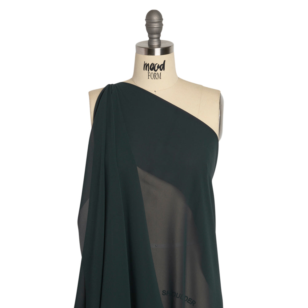 Polyester High-Multi Chiffon - Charcoal Gray - Netta Collection by Mood - Drape Polyester High-Multi Chiffon - Charcoal Gray - Netta Collection by Mood - Drape