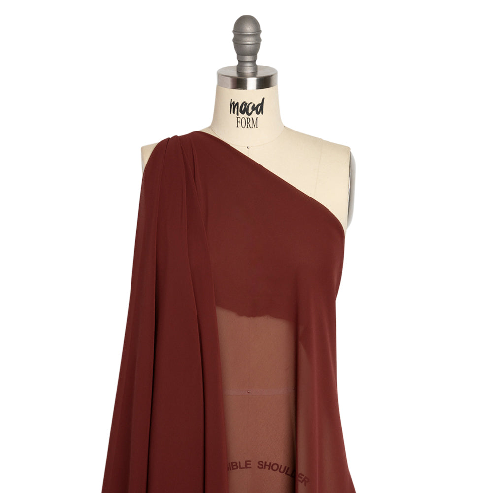 Polyester High-Multi Chiffon - Burgundy - Netta Collection by Mood - Drape Polyester High-Multi Chiffon - Burgundy - Netta Collection by Mood - Drape