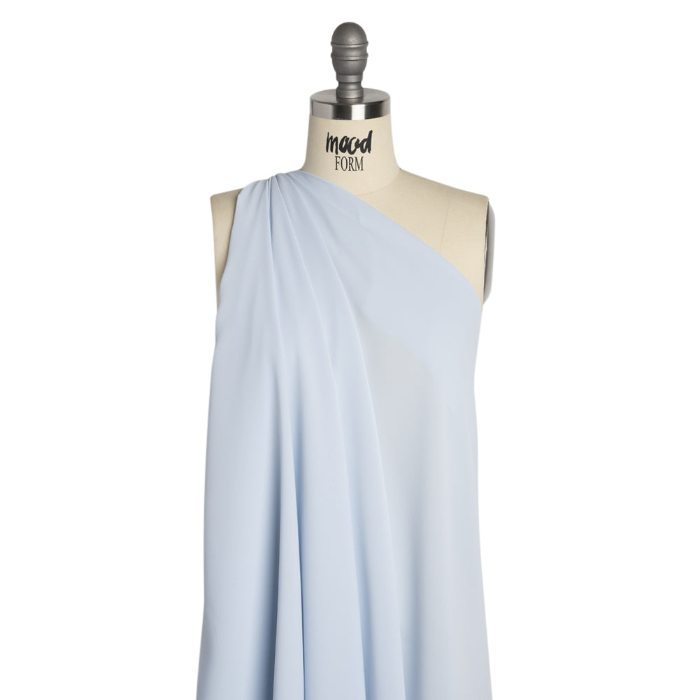 Polyester Double Georgette - Baby Blue - Mimosa Collection by Mood - Drape Polyester Double Georgette - Baby Blue - Mimosa Collection by Mood - Drape