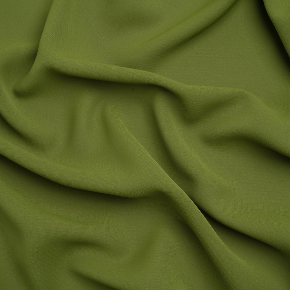 Polyester Double Georgette - Pesto Green - Mimosa Collection by Mood Polyester Double Georgette - Pesto Green - Mimosa Collection by Mood